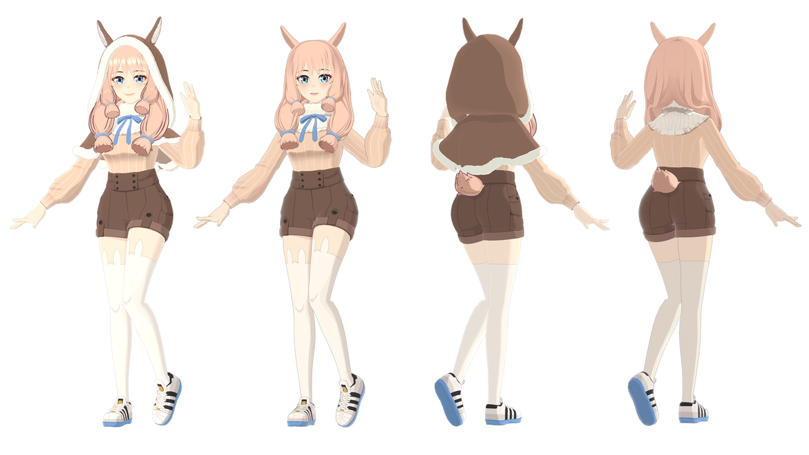 1.0 Hoodie - 3D Character Sheet NiniNeen